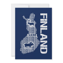 Customizable FINLAND KARTLÄGGER inbjudan