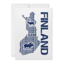 Customizable FINLAND KARTLÄGGER inbjudan