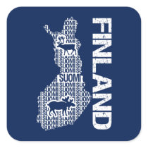 Customizable FINLAND KARTLÄGGER klistermärkear