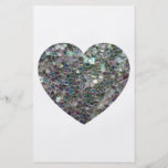 Customize Sparkly colourful silver mosaic Heart Custom Flyer