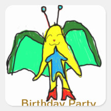 Cute Alien Butterfly thing customized Sticker