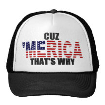 CUZ 'MERICA SOM ÄR DÄRFÖR US-flaggatruckerkepsen
