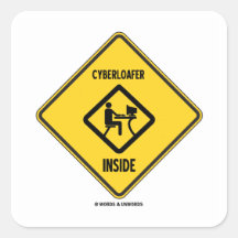 Cyberloafer insida (gul diamantvarning underteckna klistermärke