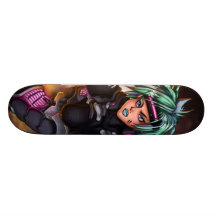 Cyberpolisflicka Anpassad Skate Board