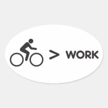 Cykel- > arbetsklistermärke