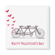 Cykel som byggs för två valentin dagmagnet