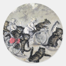Cykelridningkatter Runda Klistermärken
