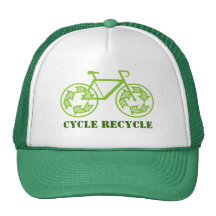 Cykla återvinnahattar kepsar