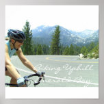 Cykla den stigande smaragdfjärdLake Tahoe affische