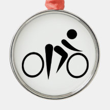 Cykla för cykel julgransdekoration
