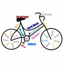 Cyklar den Motivational ord för cykel sportfläkten Acrylic Cut Out