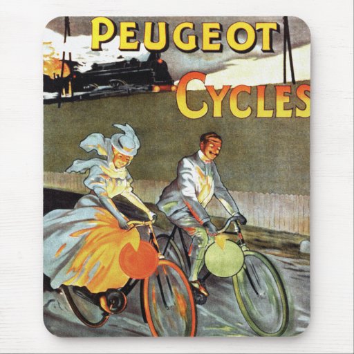 Cyklar konst för Peugeot vintagecykel Mus Mattor