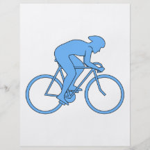 Cyklist i en tävling. Blått Custom Flyer