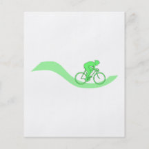 Cyklistdesign i Green. Flygblad