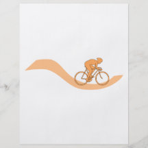 Cyklistdesign i Orange. Flyg Blad