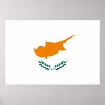 Cypern flagga print