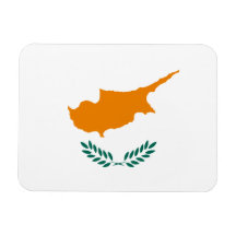 Cypern flagga rektangel magnet
