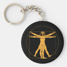 Da Vinci Vitruvian man Keychain Nyckelring