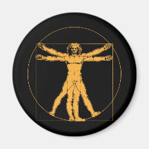 Da Vinci Vitruvian manmagnet Kylskåps Magneter