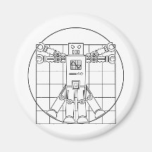 Da Vinci Vitruvian robotmagnet Magneter