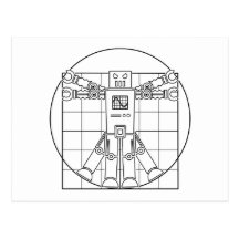 Da Vinci Vitruvian robotvykort
