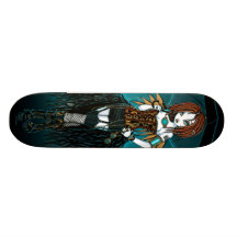 Däck för SamaraCyberGoth Steampunk felikt skridsko Anpassad Skate Board