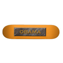 Däck för skateboard för Obama metallplaq