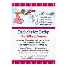 Dadchelor party - gulliga pappaduschinbjudningar