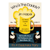 Dadchelor partyinbjudningar