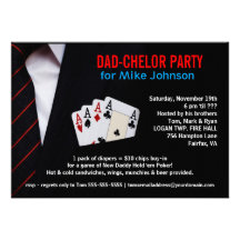 Dadchelor - sofistikerade pokerpartyinbjudningar