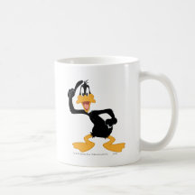 Daffy anka med en underbar idé kaffe kopp