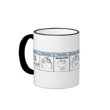 Dagar av veckan Memes Kaffe Mugg