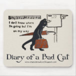 Dagbok av en dåligakatt Mousepad (den svart katten Musmattor