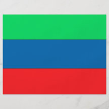 Daghestan flagga personliga flygblad