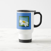 Daisyblåtttravel mug kaffe muggar
