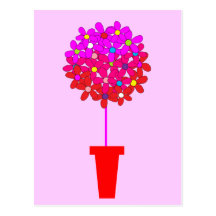 DaisyTopiary i Pinks Vykort