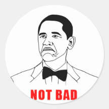 dåliga Obama för solidchainwear inte Rund Klistermärke