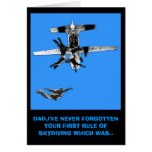 Dåligasmak men rolig skydiving hälsnings kort