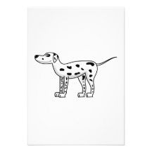 Dalmatian hund för tecknad personliga tillkännagivanden