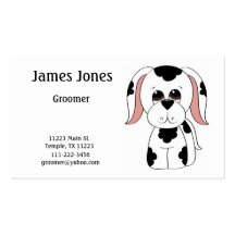 Dalmatian hundGroomervisitkort