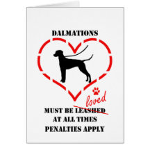 Dalmations måste älskas hälsnings kort