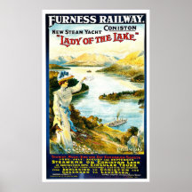 Dam av annonsen för vintage resor för sjöångafrakt affisch