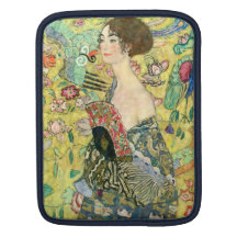 Dam med fläkten - Gustav Klimt iPad Sleeve