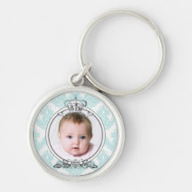 Damastast Crown_Your foto Keychain Nyckel Ringar