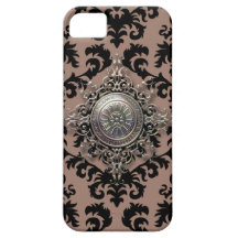 Damastast design, Filigree medaljong i solbränna & iPhone 5 Cover
