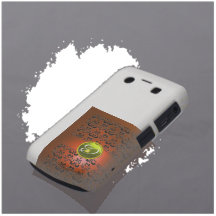 DAMASTAST gult för svart för GEMMONOGRAMorange Blackberry Skydd