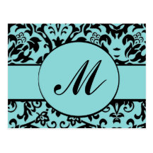 Damastast Monogram Vykort