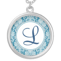 Damastast Monogramhalsband