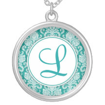 Damastast Monogramhalsband
