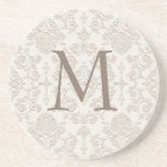 Damastast Monogramunderlägg